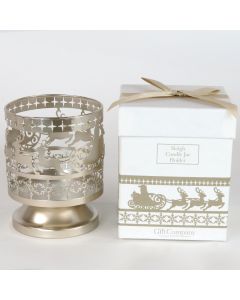 Sleigh Candle Jar Holder