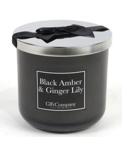 Colour Double Wick Candle-BlackAmber&Gingerlily