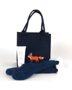 Cosy Socks Set with foot lotion - Blue
