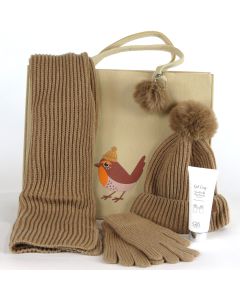 Woolies Set with hand lotion - Brown