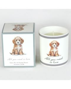 Country Cockapoo Candle (Lime,Pear&Orange Flwr)
