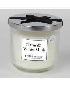 Premium Double Wick Candle-CitrusCotton&WhiteMusk