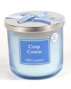 Colour Double Wick Candle-Crisp Cotton