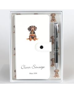 X Sausage Dog 2026 Diary and Pen Gift