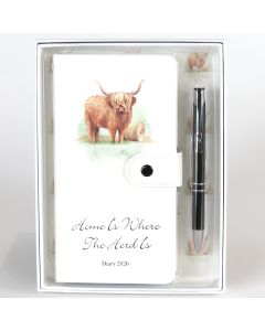 Diary and Pen Gift - Highland Cow 2026
