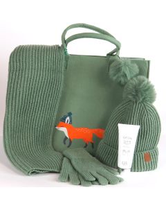 Woolies Set with hand lotion - Green