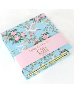 Country Animal Memo And Pen Set - Heron