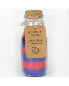 Milk Bottle Candle - Geranium, Jasmine & Sandal