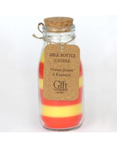 Milk Bottle Candle - Orange, Juniper & Raspberry