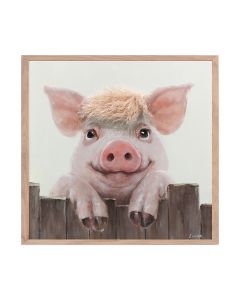 3D Framed Print - Pig