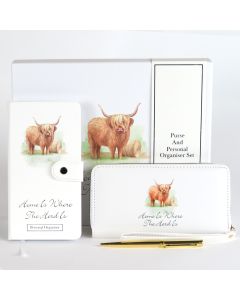 Highland Cow  Personal Organiser Set