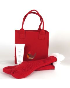 Cosy Socks Set with foot lotion - Red