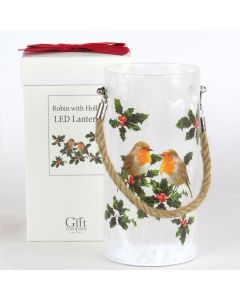 RL Winter Robin Light Up Lantern
