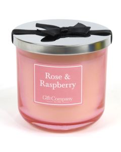 Colour Double Wick Candle-Rose & Raspberry