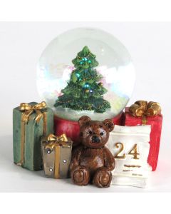 Teddy Bear Advent Snow Globe