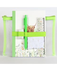 Highland Cow Stationery Set in Pencil Case