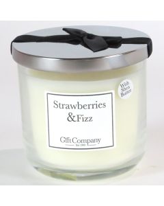 Premium Double Wick Candle-Strawberry&Fizz