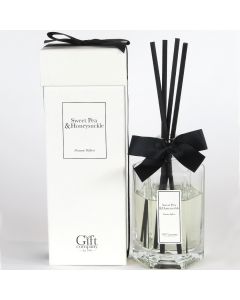 Octagonal Large B&W Diffuser-Sweet Pea&Honeysuckle