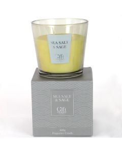 Large Wave Candle Jar - Wood Sage & Sea Salt