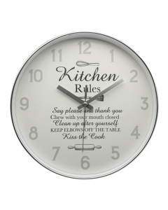 Clock -Kitchen Rules  30cm