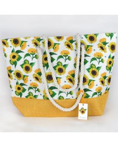 Linen Tote Bag - SUNFLOWERS