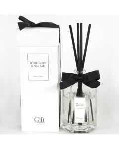 Octagonal Large B&W Diffuser-WhiteLinen&SeaSalt