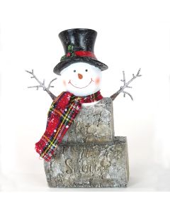 Log Snowman