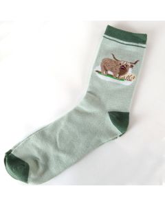 Country Highland Cow Socks
